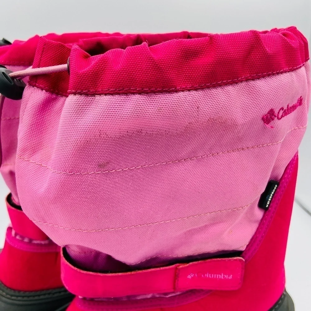COLUMBIA Youth Girls Pink Powderbug Plus II Winter Snow Boot Waterproof Size 6